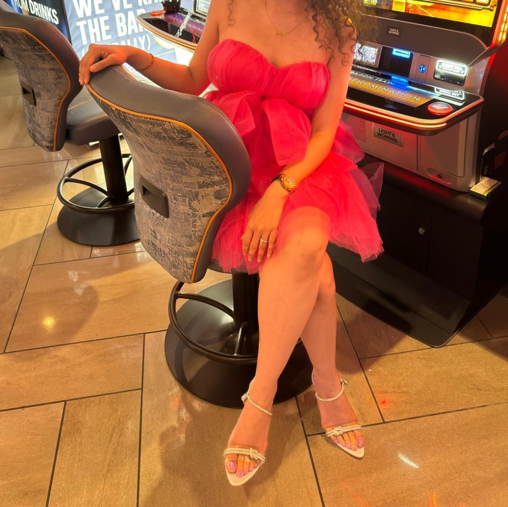 Pink Strapless Babydoll Mini Dress